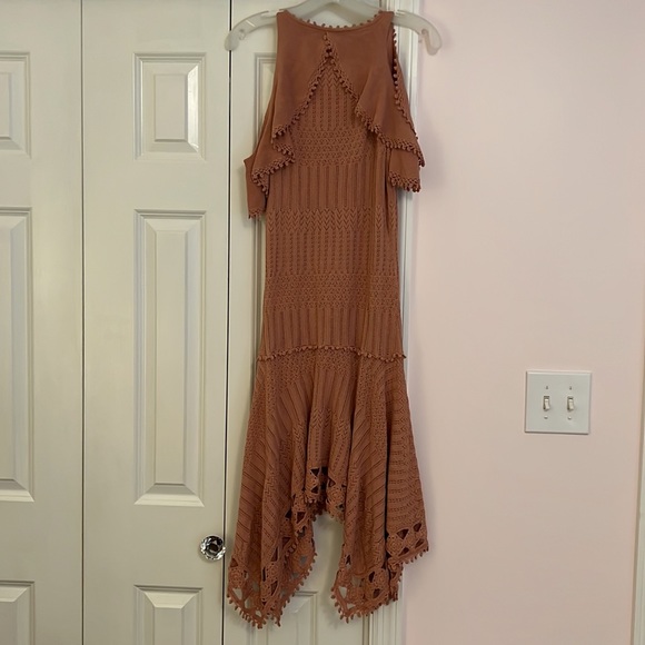 JONATHAN SIMKHAI Crochet Handkerchief Hem Dress XS - Picture 6 of 7